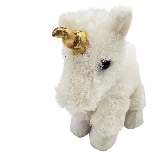 Aurora World Unicorn Small Plush White Gold Horn Magical Stuffed Travel Toy  6"‎ - Picture 3 of 8